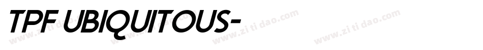 TPF Ubiquitous字体转换